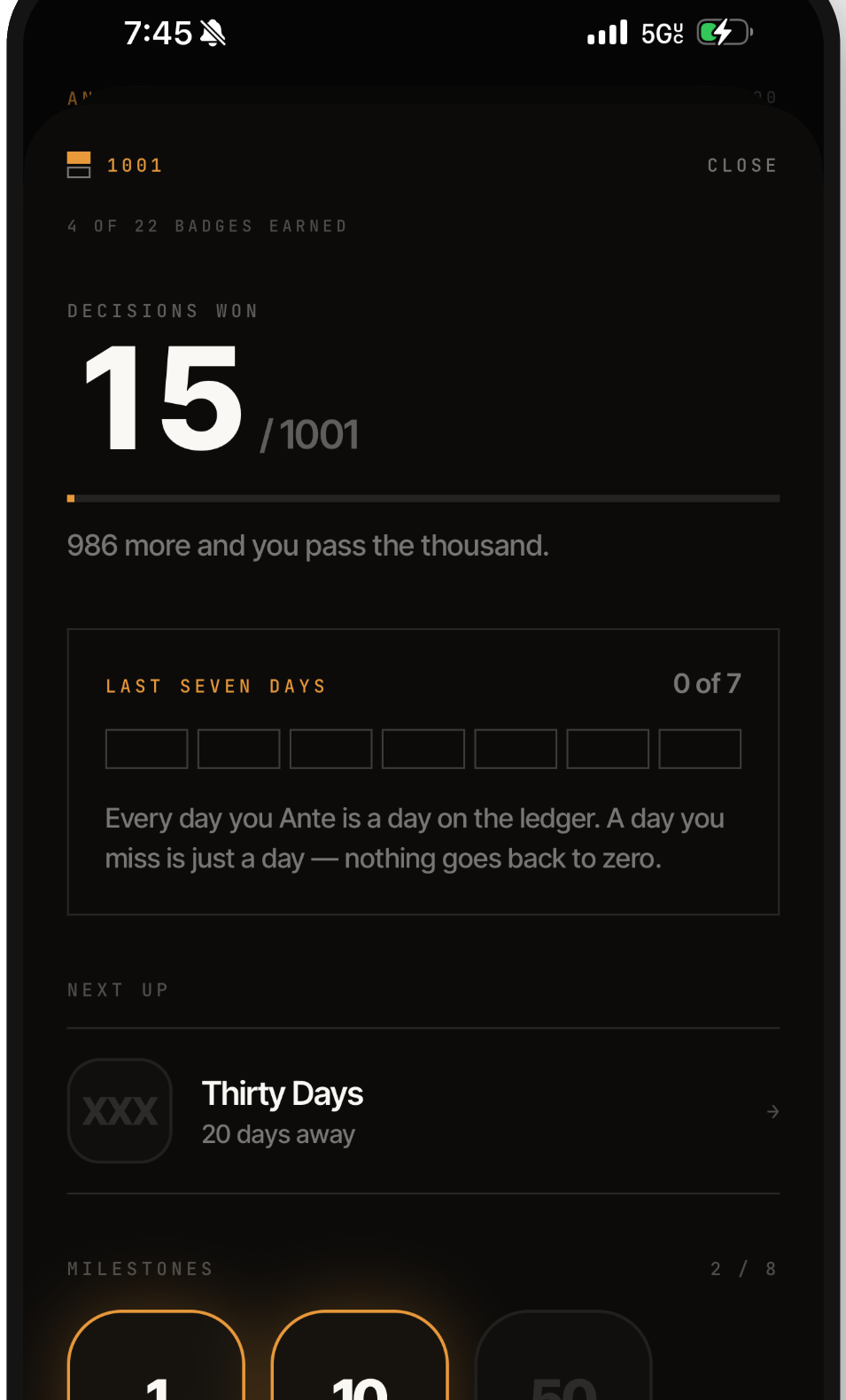 The 1001 ledger