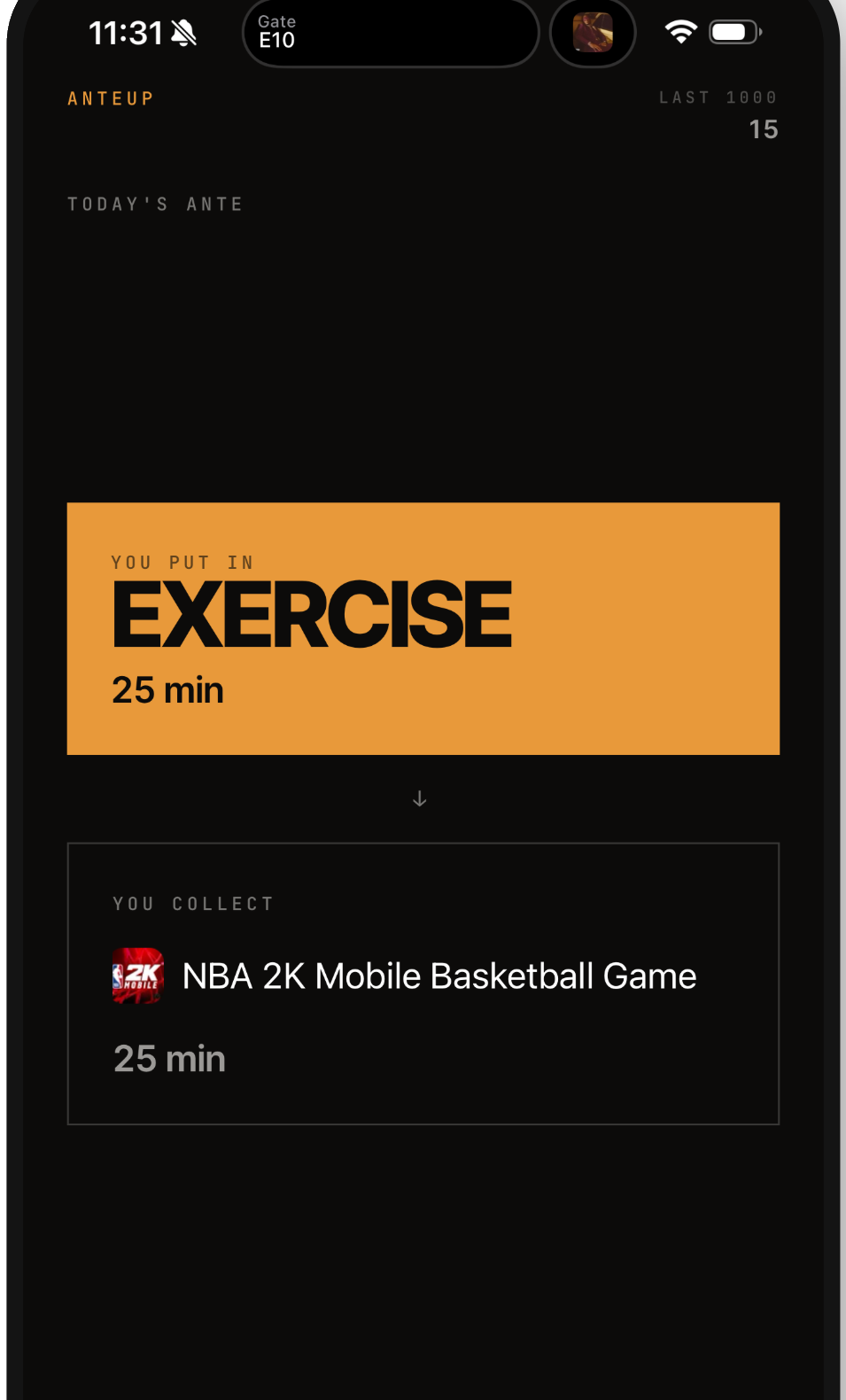 Today's Ante: 25 minutes of exercise for 25 minutes of NBA 2K